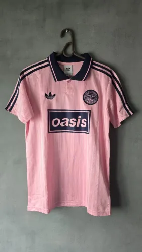 Camisa adidas Originals Oasis Live '25 Rosa/Azul Marinho