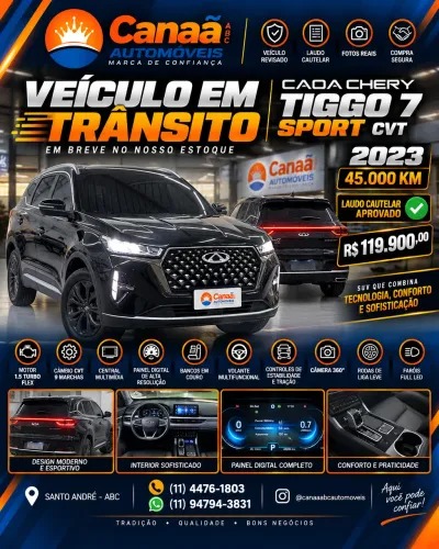 Chery Tiggo 7 Sport 1.5 Turbo Flex 16V Aut. 2025