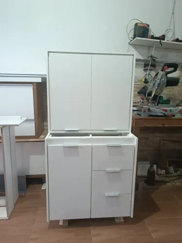 Balcão e aéreo para banheiro em MDF 