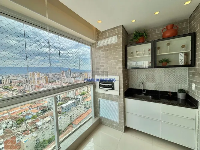 Apartamento á venda ou aluguel 3 quartos suites Boqueirão Santos