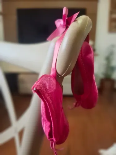 Mini Sapatilhas de Ponta Decorativas Bailarina - Rosa e Pink