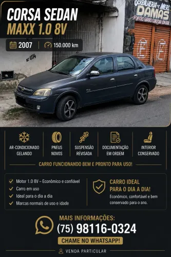 Chevrolet Corsa Sed. Maxx 1.0/ 1.0 Flexpower 8V 4P 2007