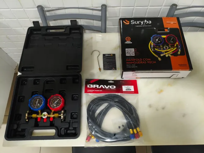 Manifold com maleta e mangueiras SURYHA 2 Vias