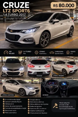 Chevrolet Cruze Sport LTZ 1.4 16V TB Flex 5P Aut. 2017