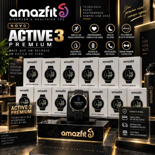 Amazfit Active 3 lacrado loja física BH