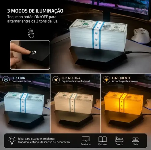 Luminária GTA money magnético 