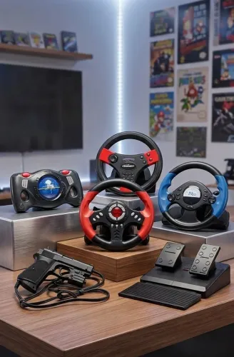 KIT DE VOLANTES + PEDAL + ARMA PARA JOGOS! 
