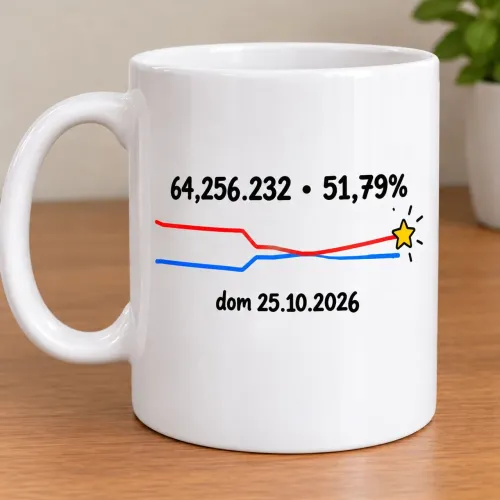 Caneca gráfico vacina eleição 
