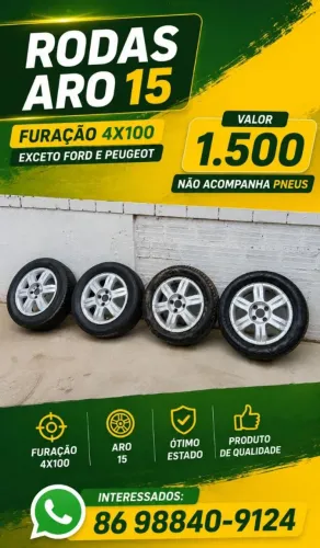 Rodas 15 n acompanha pneus
