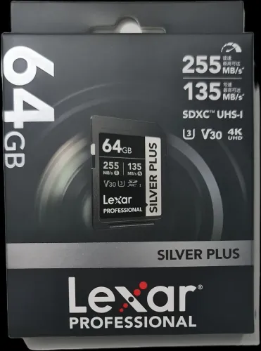 Cartão sd card lexar silver plus 64gb