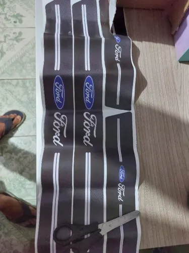KIT ADESIVO FORD SOLEIRA DE PORTA CARRO FIBRA DE CARBONO