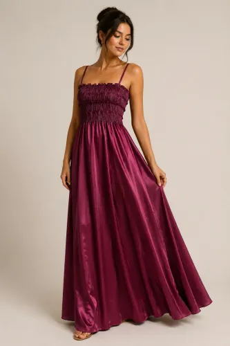 Vestido longo vinho festa P/M NOVO