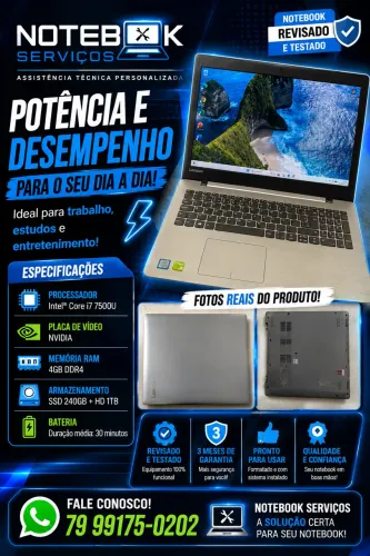 Notebook lenovo i7