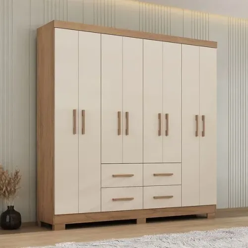 Guarda Roupa Itapema 8 Portas 4 Gavetas