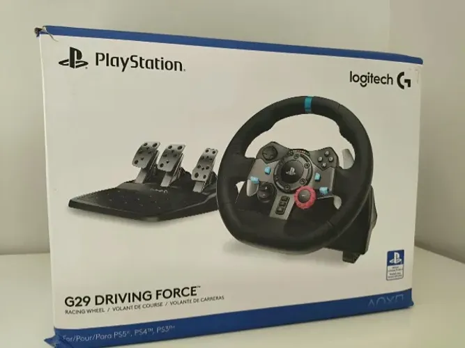 Volante Logitech G29 (PS5 - PC - PS4) + Controle Freio De Mão Progressivo PC