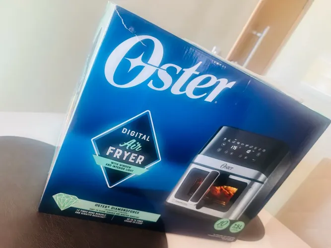 Air Fryer - Fritadeira Inox DiamondTech Oster 7,5L com Visor