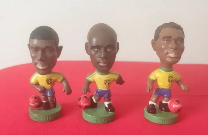 Mini Craques Coca Cola Seleção Brasileira 98 - Kit 3 Bonecos