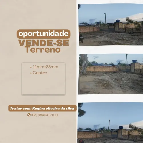 Vende-se terreno no centro de caroebe