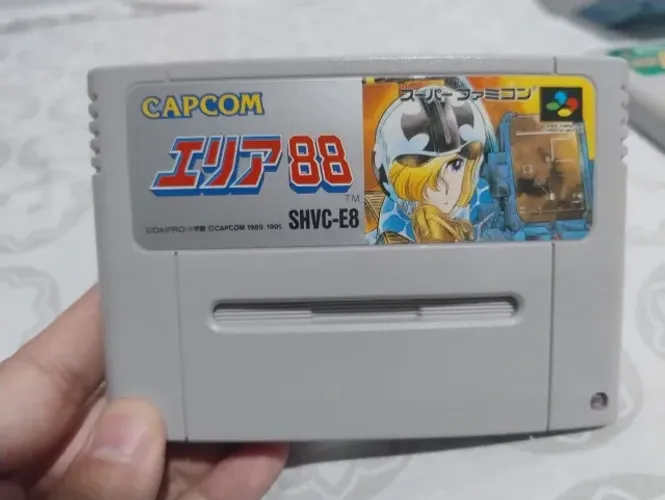 Super Famicom (Nintendo) - Fita original - Area 88 (UN Squadron)  