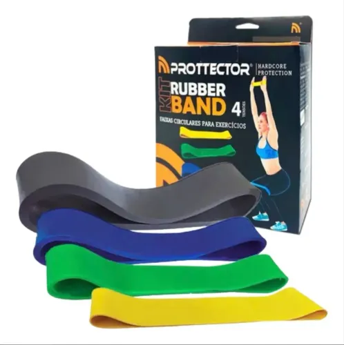 4 Rubber Band Elastico Pilates Tensão - Prottector R$ 200
