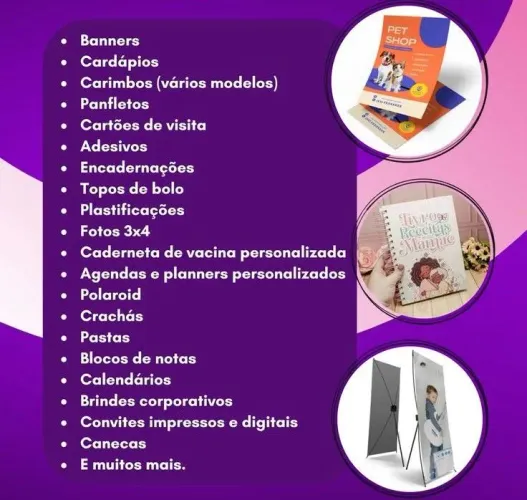 Serviços de gráfica e designer gráfico