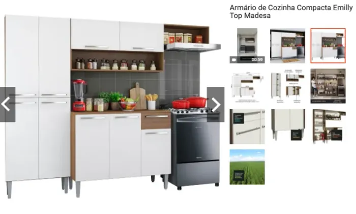 Cozinha Compacta Emilly Top Madesa Nova na Caixa