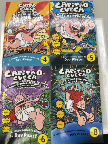 Kit Capitão Cueca - Volumes 4, 5, 6 e 8