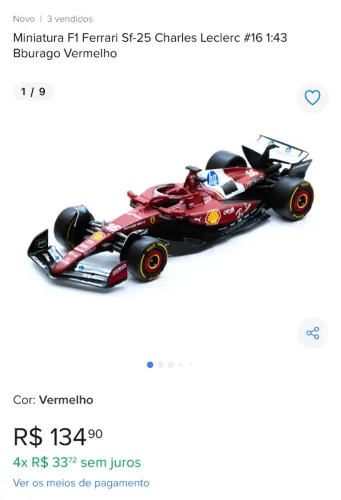 Miniatura f1 Ferrari