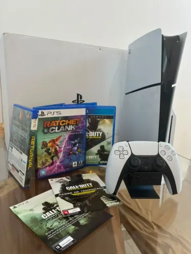 PS5 SLIM COM LEITOR 1 TERA + JOGOS