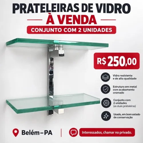 Vendo nincho de vidro tipo prateleira SCA