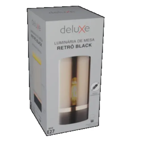 Luminaria de mesa retro black E27