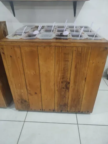 Balcão para sorveteria e acaiteria 3 em 1.