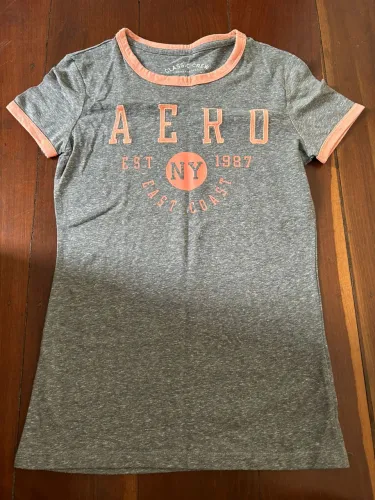 blusa aeropostale classic crew cinza m