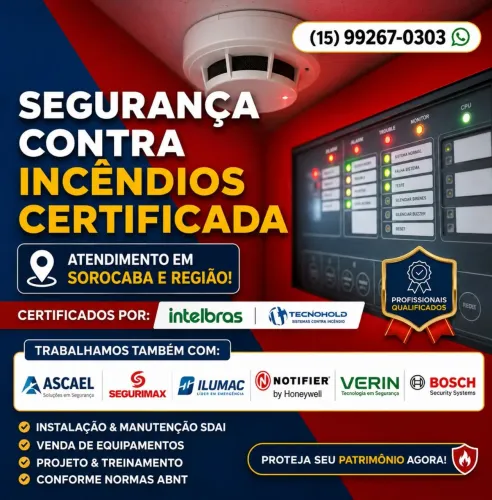 Instalação e Manutenção de Sistema de Alarme de Incêndio em Sorocaba