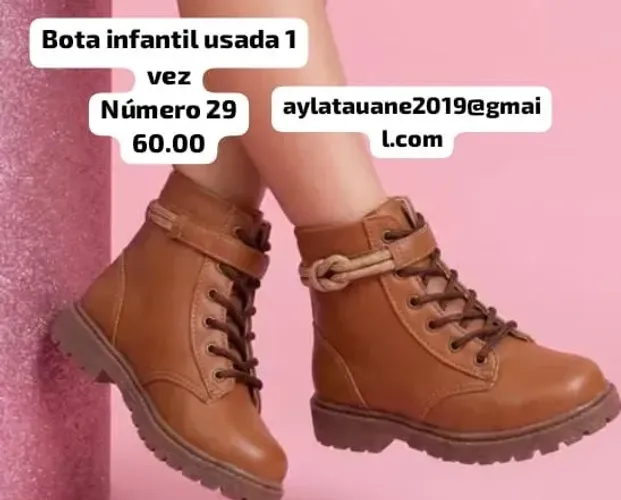 Bota infantil menina tamanho 29 excelente 