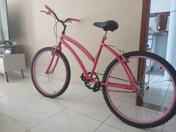Bicicleta aro 26 rosa nova