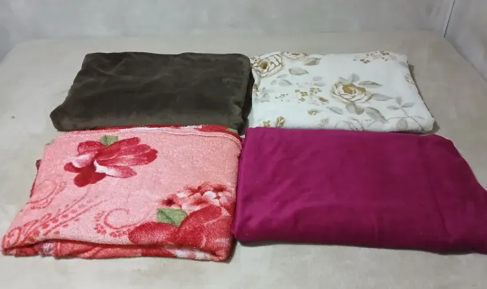 Kit 4 Mantas de Frio Estampadas Conservadas Casal Floral