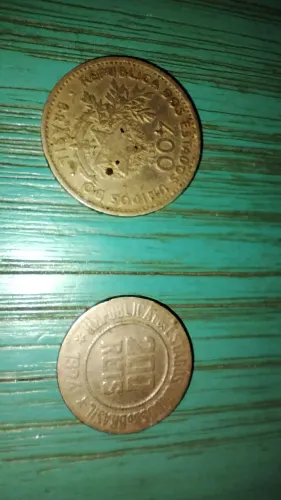 Moedas de 400 e 200 Reis de 1924