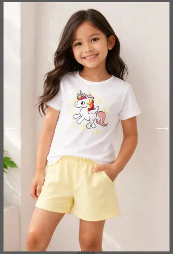 Conjunto blusa e short infantil menina 1 - 2 anos