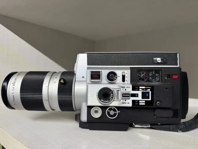 Filmadora Canon Auto Zoom 1014 Super 8 - Lente Macro 7-70 mm f/1.4