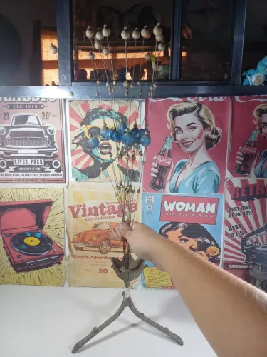 Centro de mesa decorativo anos 70 