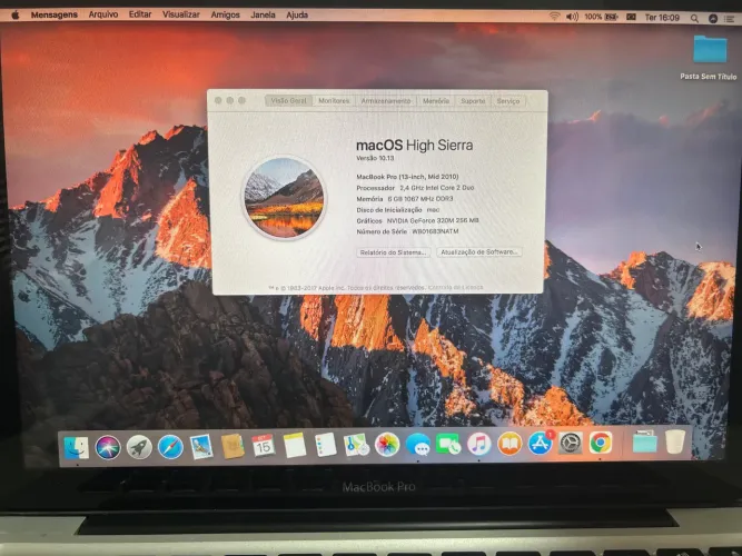 Macbook pro 13 6gb GeForce 320m 256