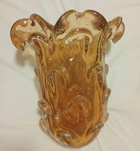 Vaso de cristal em murano 