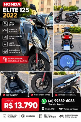 Moto scooter Honda Elite 125 2022