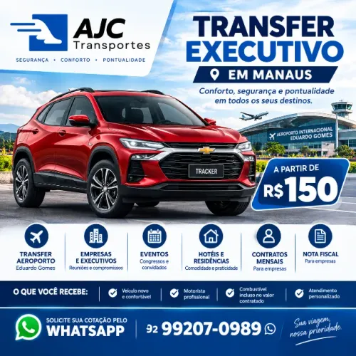 TRANSFER EXECUTIVO EM MANAUS | TRACKER NOVA COM MOTORISTA