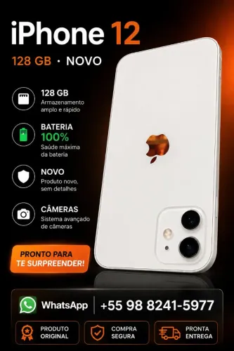 iPhone 12  bateria 100% 128GB