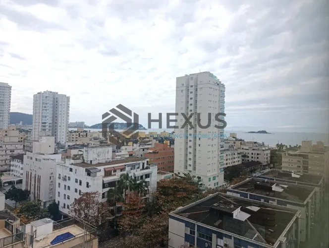 Cobertura com varanda vista mar e lazer a 300m da praia na região do Aquário na Enseada, G
