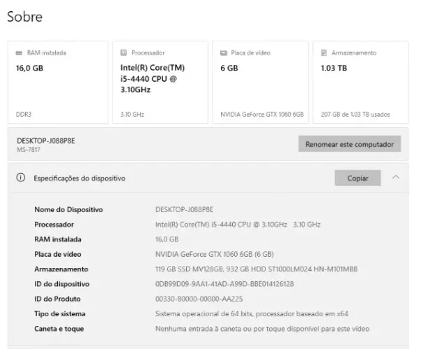 ? PC GAMER COMPLETO - GTX 1060 6GB + 16GB RAM + SSD + HD 1TB