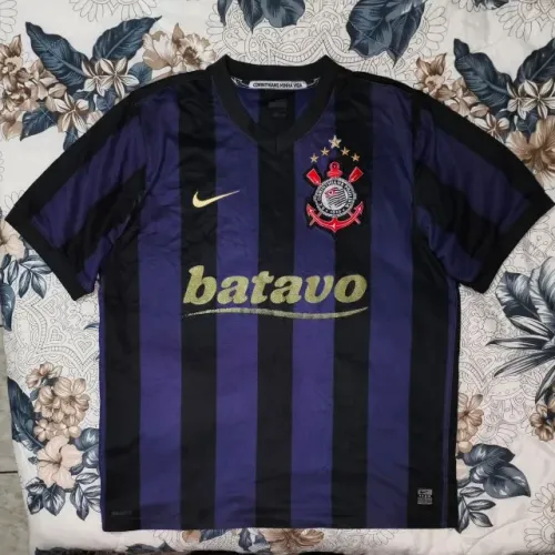 camisa original 2009 corinthians roxa nike tamanho m 2010 batavo