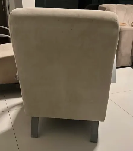 2 Poltronas Modernas com Braço em Inox - Ótimo Estado